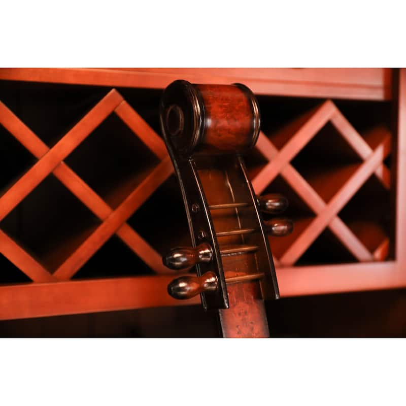 Decorative 10 Bottle Wooden Cello Shaped Wine Rack Bed Bath & Beyond