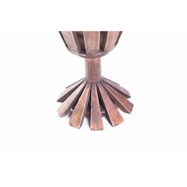Wooden Wine Goblet Shaped Vintage Decorative Single Bottle Wine Holder Overstock 30135998