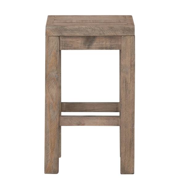 Cortesi Home Stonemill Counter Stool 25 5 In Reclaimed Solid Wood Distressed Light Brown On Sale Overstock 30138241