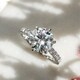 preview thumbnail 5 of 15, Annello by Kobelli 3.10 Carat Round Moissanite and 1/2ct Lab Grown Diamond 6-Prong Engagement Ring in 14k Gold (DEF/VS)