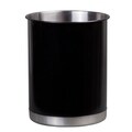 Creative Home Heavy Gauge Stainless Steel Tool Crock Utensil Flatware Holder, Small, Black - N/A