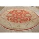 preview thumbnail 12 of 14, Floral Oushak Turkish Area Rug Wool Handmade Oriental Rust Carpet - 8'7" x 10'6" Oval