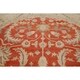 preview thumbnail 10 of 14, Floral Oushak Turkish Area Rug Wool Handmade Oriental Rust Carpet - 8'7" x 10'6" Oval