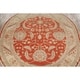 preview thumbnail 3 of 14, Floral Oushak Turkish Area Rug Wool Handmade Oriental Rust Carpet - 8'7" x 10'6" Oval