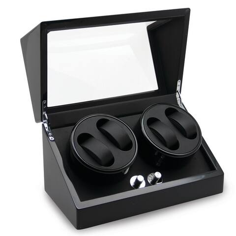 Watch Winders by Rotations High Gloss Black Finish 4-Watch Winder