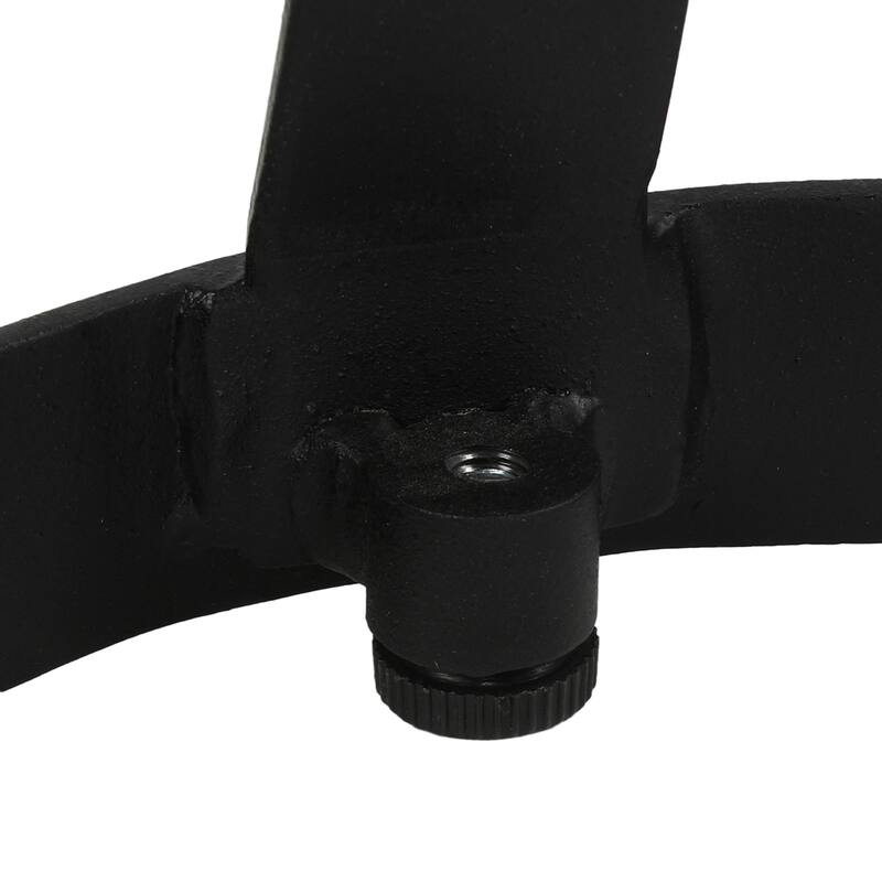 Cortesi Home Newcastle End Table, Solid Reclaimed Wood and Black Metal