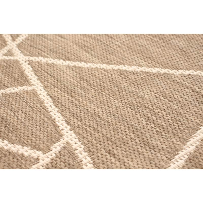 ECARPETGALLERY Sisal Abstract Tropical Rug