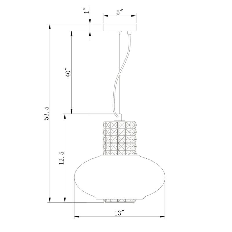 Silver Orchid Stewart 1-Light Chrome Pendant Lamp