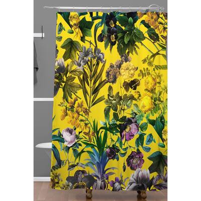 Deny Designs Yellow Jungle Shower Curtain
