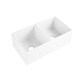 preview thumbnail 2 of 3, Brooks II Farmhouse Fireclay 33 in. 50/50 Double Bowl Kitchen Sink in Crisp White and Fireclay Care IQ Kit