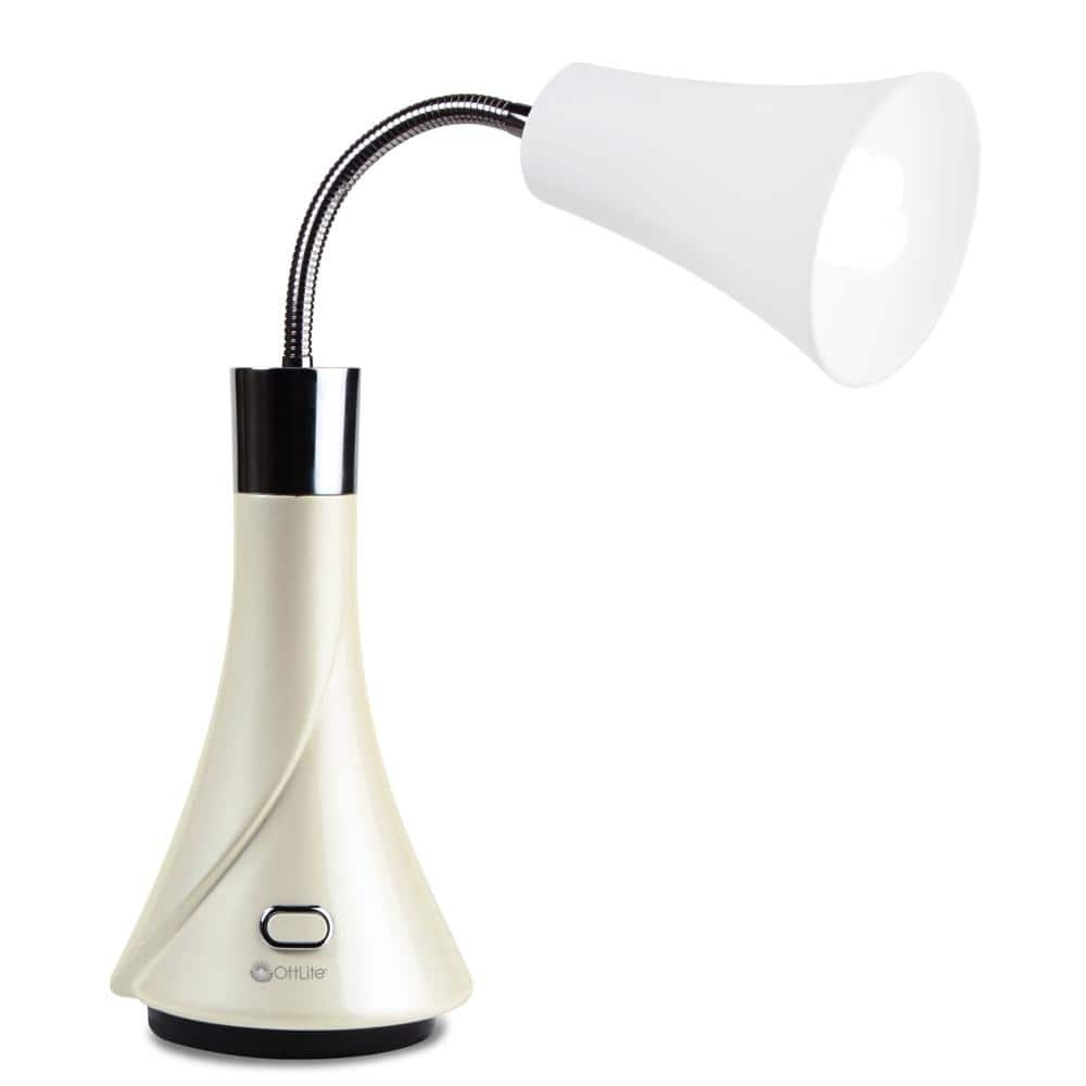 OttLite Tulip Desk Lamp, Pearl - Overstock - 30143372