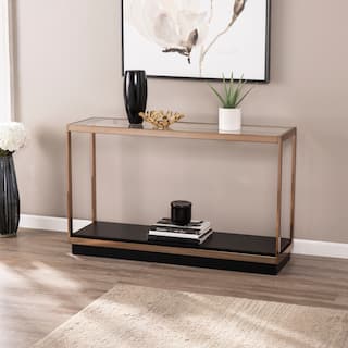 SEI Furniture Luna Modern Champagne Metal Console Table