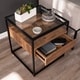 preview thumbnail 1 of 7, SEI Furniture Ottone Industrial Brown Wood Side Table