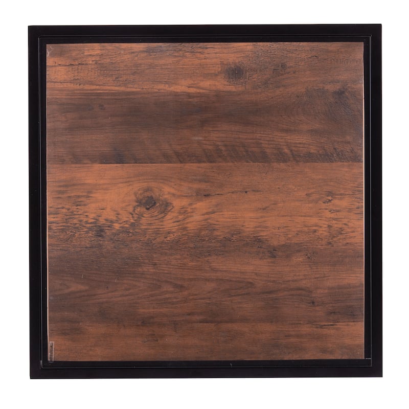 SEI Furniture Ottone Industrial Brown Wood Side Table