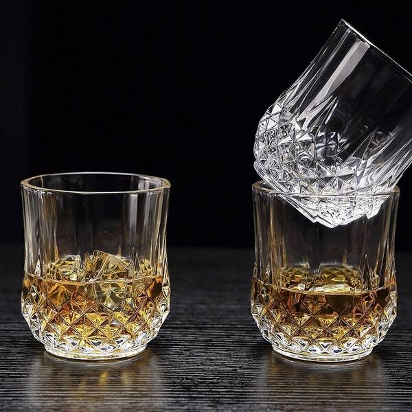 Whiskey Glasses Premium Crystal Style Spirit Rocks Glass Set Lead Free Glass Cups And Tasting Tumblers For Drinking On Sale Overstock