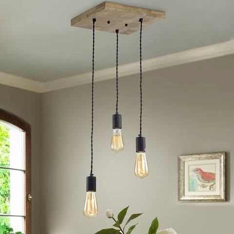 Carbon Loft Puente 3-light Matte Black Pendant Light