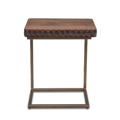 Vallarta Two Tone Mango Wood Modern Side Table