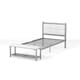 preview thumbnail 12 of 10, Sexton Modern Steel Faux Leather Button Tufted Kid Platform Bed with Bench by Porch & Den White - Twin