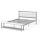 preview thumbnail 11 of 10, Sexton Modern Steel Faux Leather Button Tufted Kid Platform Bed with Bench by Porch & Den White - Queen