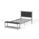 preview thumbnail 9 of 10, Sexton Modern Steel Faux Leather Button Tufted Kid Platform Bed with Bench by Porch & Den Black - Twin