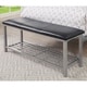 preview thumbnail 6 of 10, Sexton Modern Steel Faux Leather Button Tufted Kid Platform Bed with Bench by Porch & Den