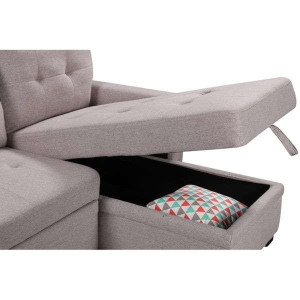 Ashlyn Reversible Sleeper Sofa Storage Chaise Usb Charger And Ashlyn Reversible Sleeper Sofa