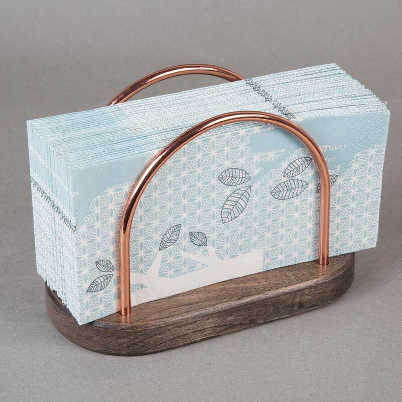 Creative Home Brown Chestnut Wood Napkin Holder