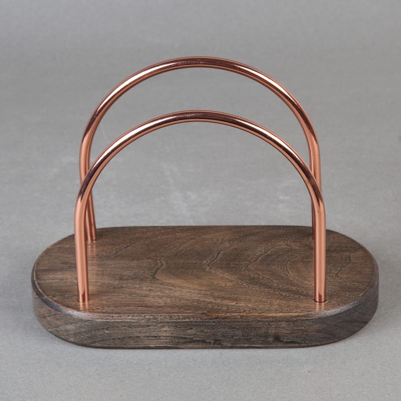Creative Home Brown Chestnut Wood Napkin Holder