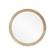 preview thumbnail 1 of 5, Cheval Modern Round Mirror with Mango Wood Frame by Christopher Knight Home - 23.50" W x 1.25" D x 23.50" H Natural