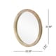 preview thumbnail 2 of 5, Cheval Modern Round Mirror with Mango Wood Frame by Christopher Knight Home - 23.50" W x 1.25" D x 23.50" H