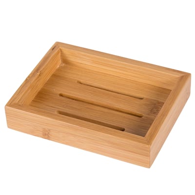 Creative Home Acacia Bath Rectangular Dish, Soap Tray, Holder - N/A - N/A