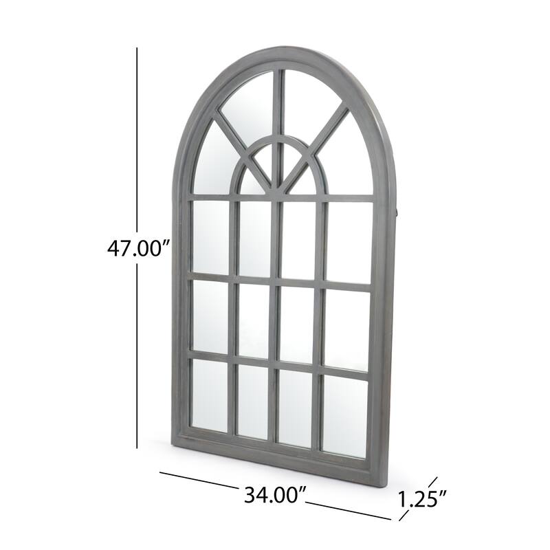 Dunlap Traditional Arched Windowpane Mirror by Christopher Knight Home - 31.00" W x 1.25" L x 44.00" H