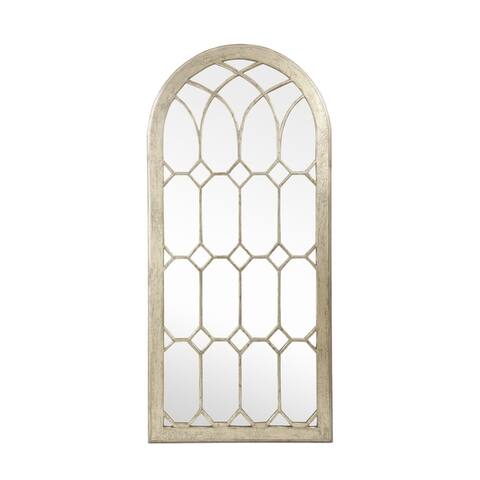 Dipietro Traditional Arched Windowpane Mirror by Christopher Knight Home - 30.00" W x 1.50" L x 64.00" H