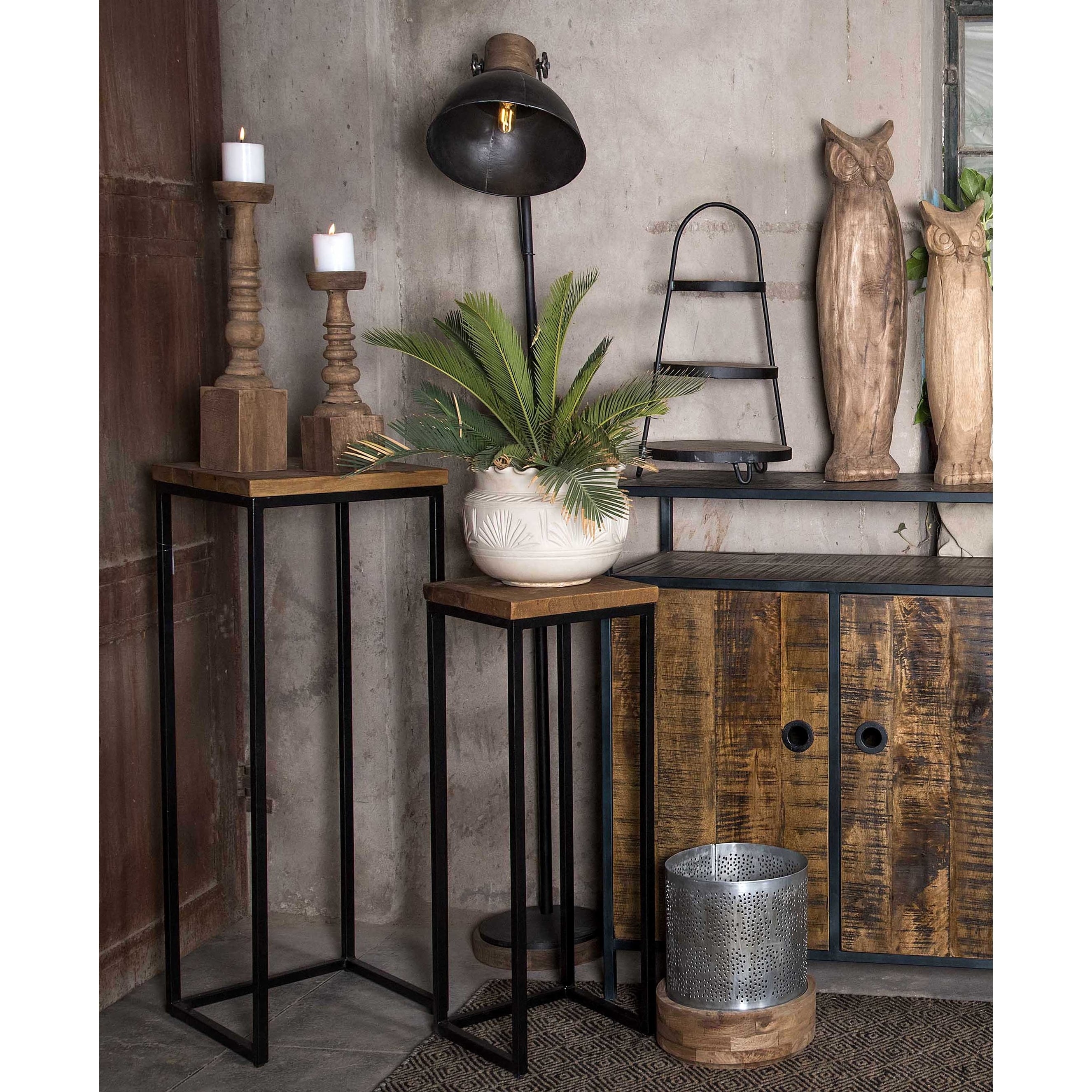 Carbon Loft Dixon Pedestal Plant Stand Tables Set Of 2 On Sale Overstock 30148469