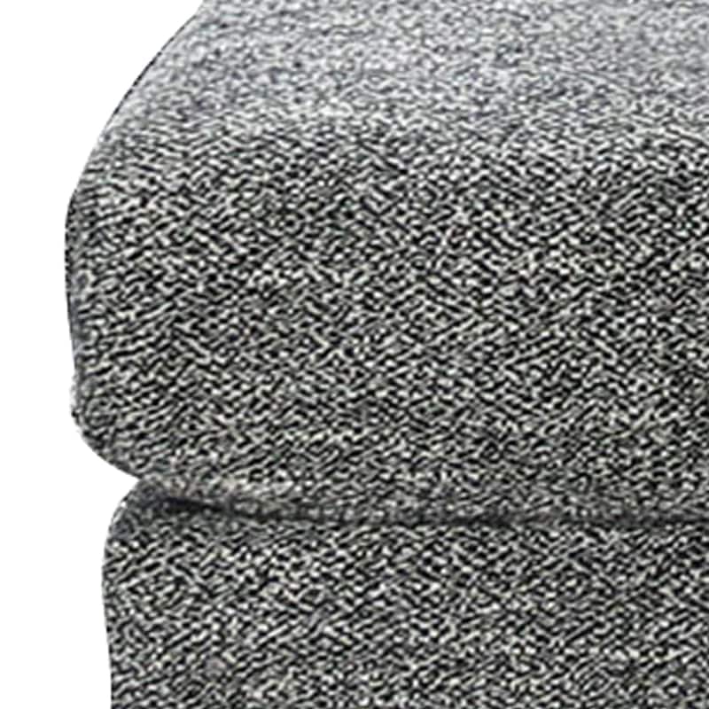 Copper Grove Mapire Grey Upholstered Wooden Ottoman with Tapered Legs