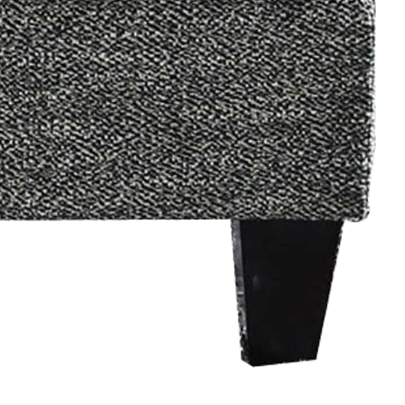 Copper Grove Mapire Grey Upholstered Wooden Ottoman with Tapered Legs