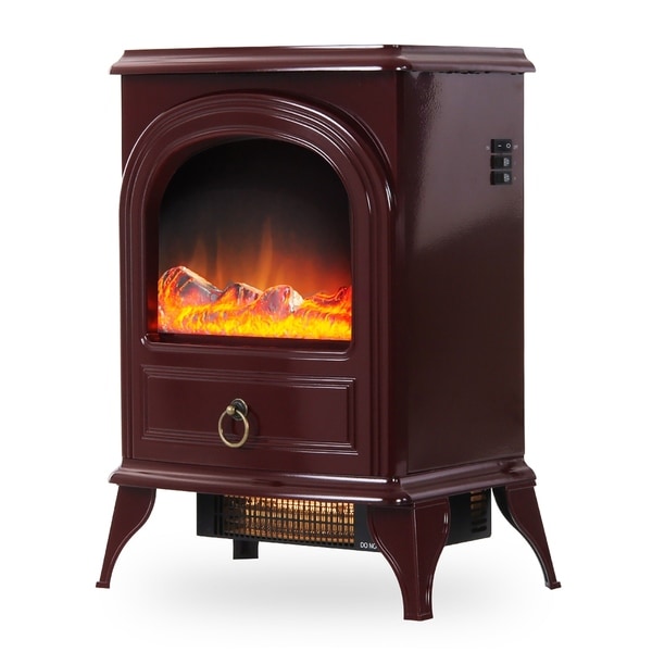 Red Freestanding Electric Fireplace/ Heater/ Stove
