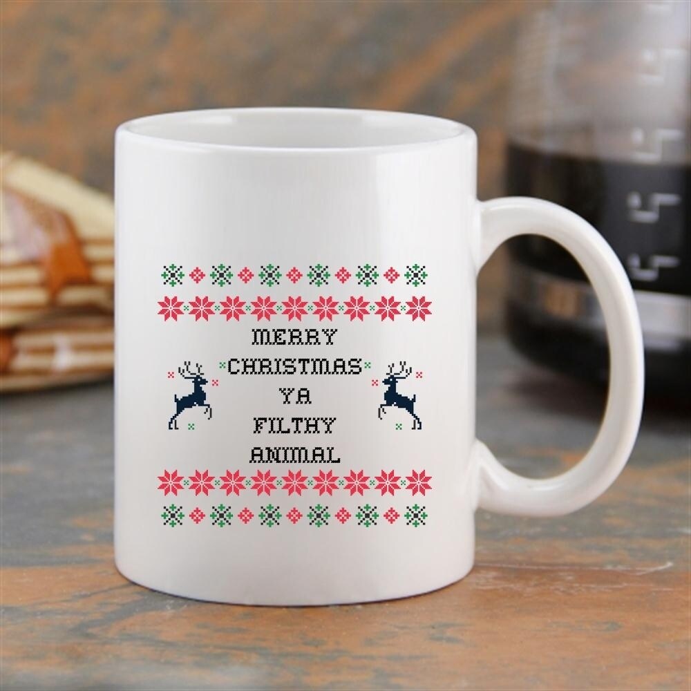 Shop Merry Christmas Ya Filthy Animal Coffee Mug Overstock