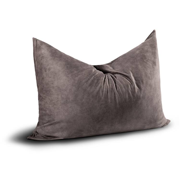 Jaxx Wrangler 5.5' Pillow Saxx Bean Bag Chair For Adults - Pewter