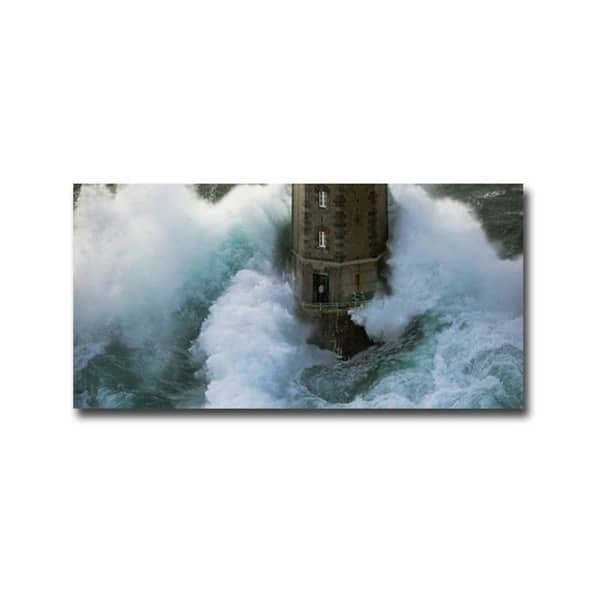 slide 1 of 1, La Jument Lighthouse by Jean Guichard Gallery Wrapped Canvas Giclee Art (18 in x 36 in)
