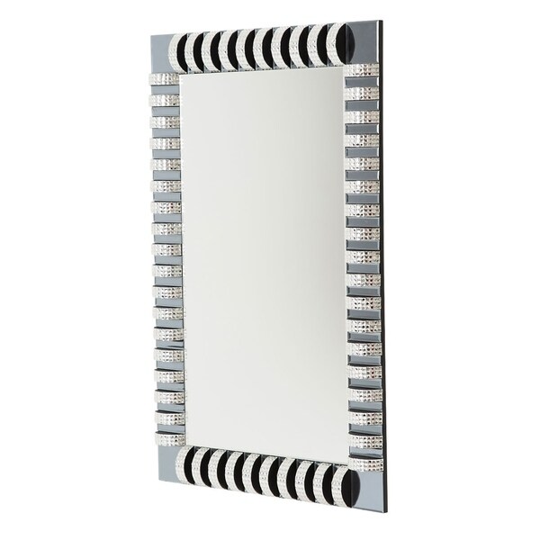 Montreal Rectangular Wall Mirror with Crystal and Glass