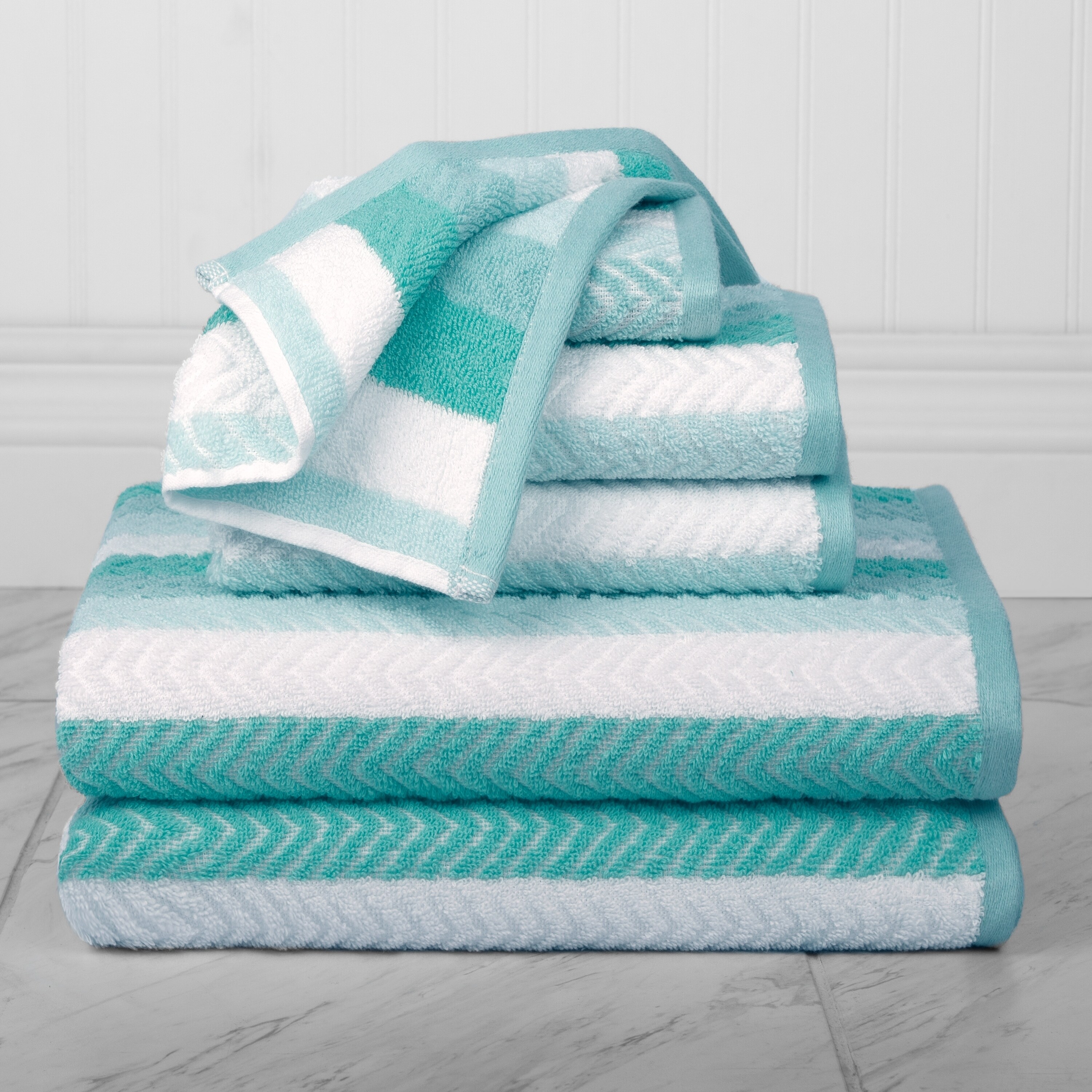 striped towel sets