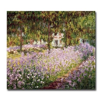 Artist's Garden at Giverny by Claude Monet Gallery Wrapped Canvas Giclee Art (26 in x 30 in)