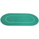 Soozier 71" x 36" 8 Player Rubber Oval Poker Table Top - Green/White - Thumbnail 5