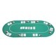 Soozier 71" x 36" 8 Player Rubber Oval Poker Table Top - Green/White - Thumbnail 0