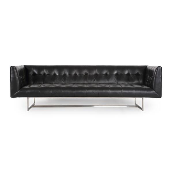 Strick & Bolton Tufi Buttontufted Leather Sofa Bed Bath & Beyond