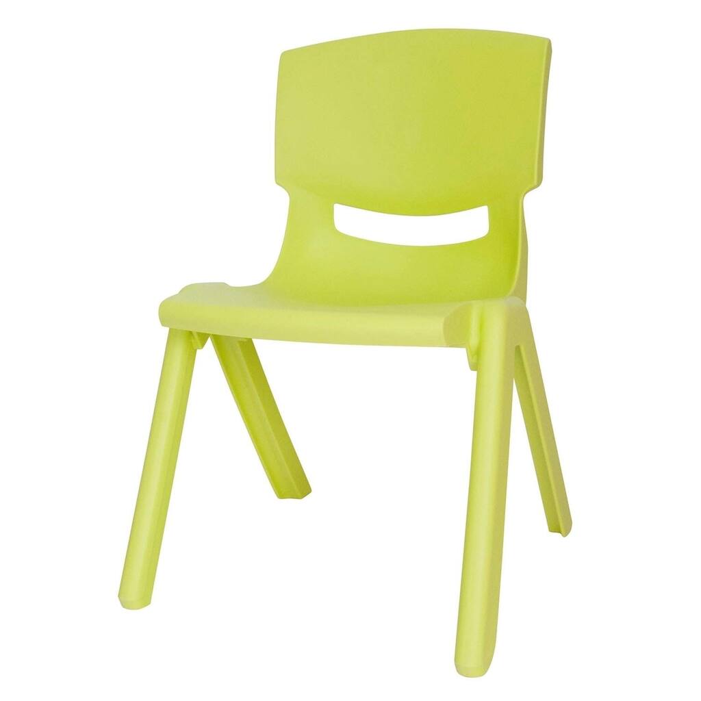 Kids Plastic Chair Small Green Stacking School Chairs-4pk