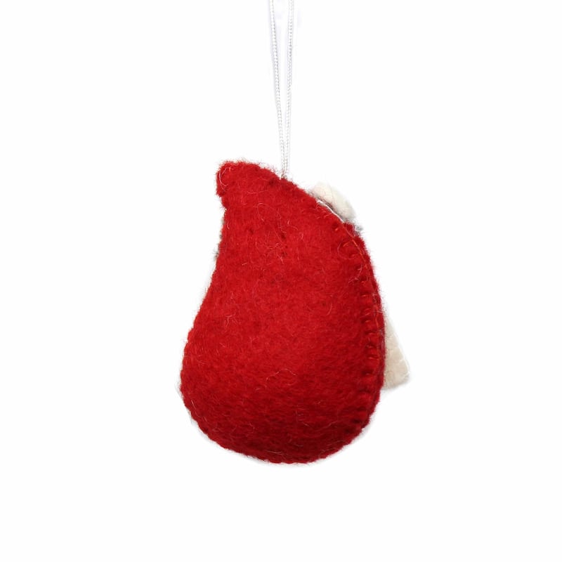 Handmade Santa and Helpers Felted Wool Christmas Ornament (Nepal)