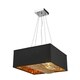 preview thumbnail 4 of 3, Ritz 5-Light 16 in. Matte Gold with Black Shade Pendant Light Small - Small Pendant