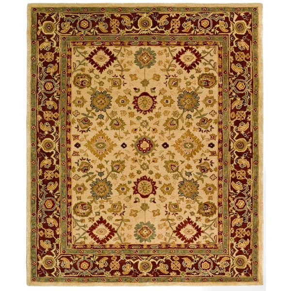 Handmade Heirloom Ivory Wool Rug (9'6 x 13'6) Safavieh 7x9   10x14 Rugs